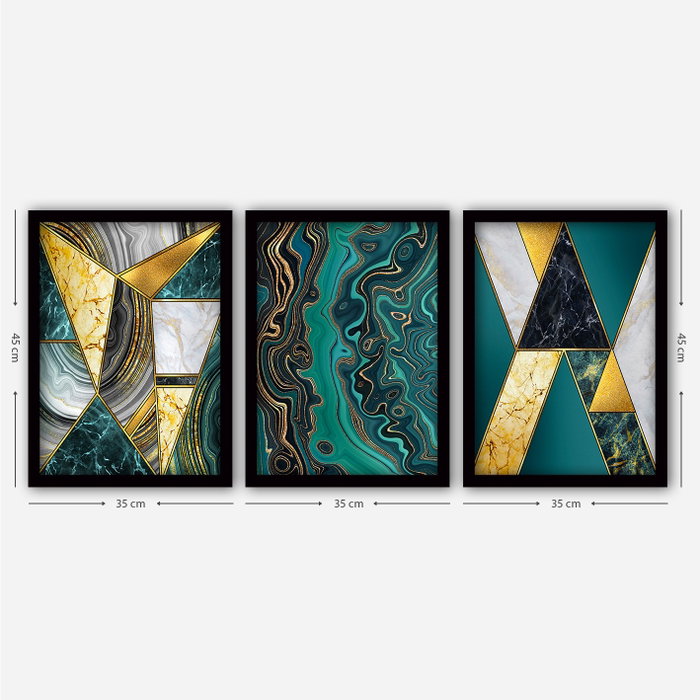Wallity Cuadro Decorativo Enmarcado Desconocido (3 Piezas)